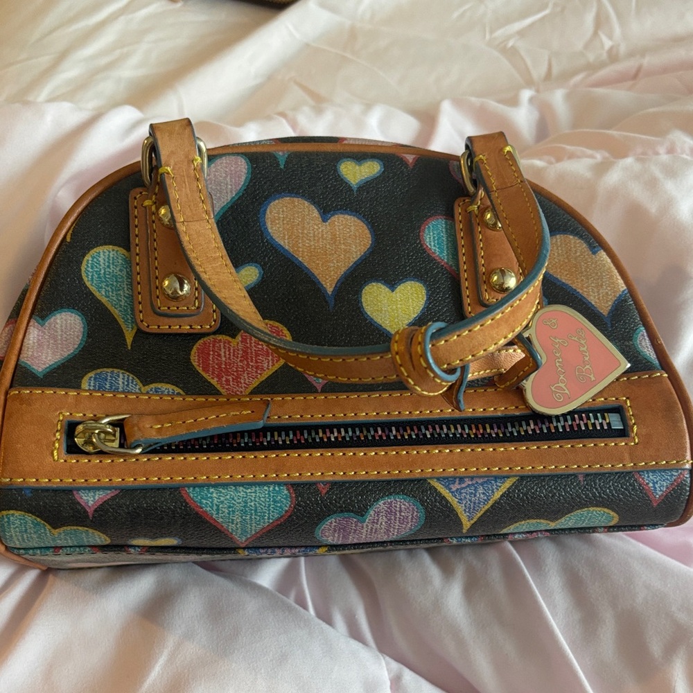 Dooney & Bourke Black and Brown Mini Bag with Classic Design